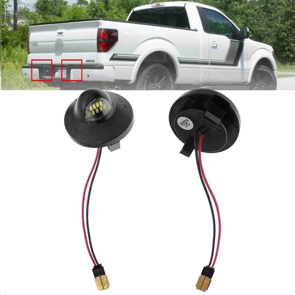 2x For Ford F150 F250 F350 LED License Plate Light Tag Lamp Assembly Replacement - Image 2 of 4