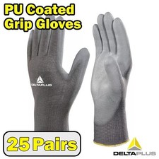 25 Pair of Quality Branded Safety Work Gloves  PU Coated Grip Size 9 Lge JOBLOT