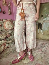 Stunning 40s/50s Floral High-Waisted Pajama Pants, Size M-L, W 30  