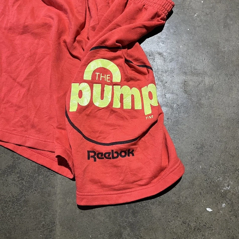 Pantalones Cortos Vintage Años 80 90 The Pump Reebok Algodón Rojo 32x8 Foto 2 de 4