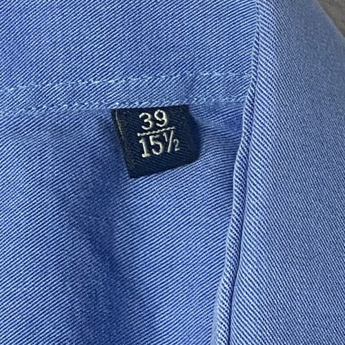 Canali Shirt Mens 15.5 39 Blue Button Up Long Sleeve Made in Italy Dress Formal - Picture 4 of 11