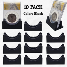  10 Coin Slab Holder Display Stand PCGS Holder NGC Holder ANACS Holder Plastic