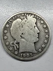1905-S United States Barber Half Dollar Actual Coin Silver $91.35 1/15/26