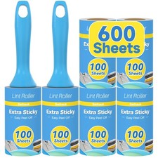 Swihauk Extra Sticky Lint Rollers for Pet Hair With 600 Sheets Easy Spiral Tear