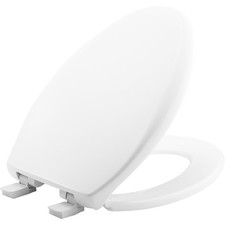 Bemis Affinity Elongated Plastic Toilet Seat in Cotton White