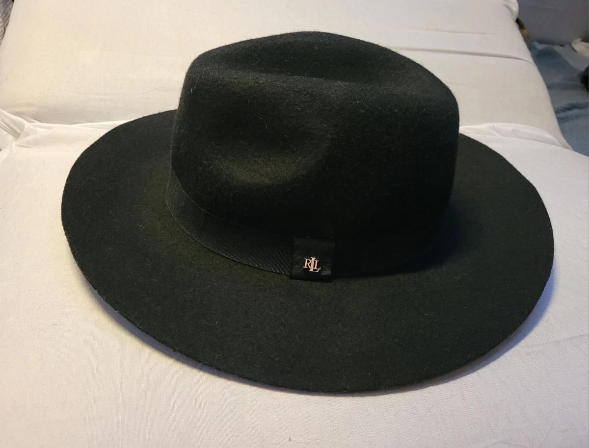Lauren Ralph Lauren Black Straw Fedora with Brown Band Cohen Raffia Braid Straw Fedora Hat – Village Hat Shop main image 4