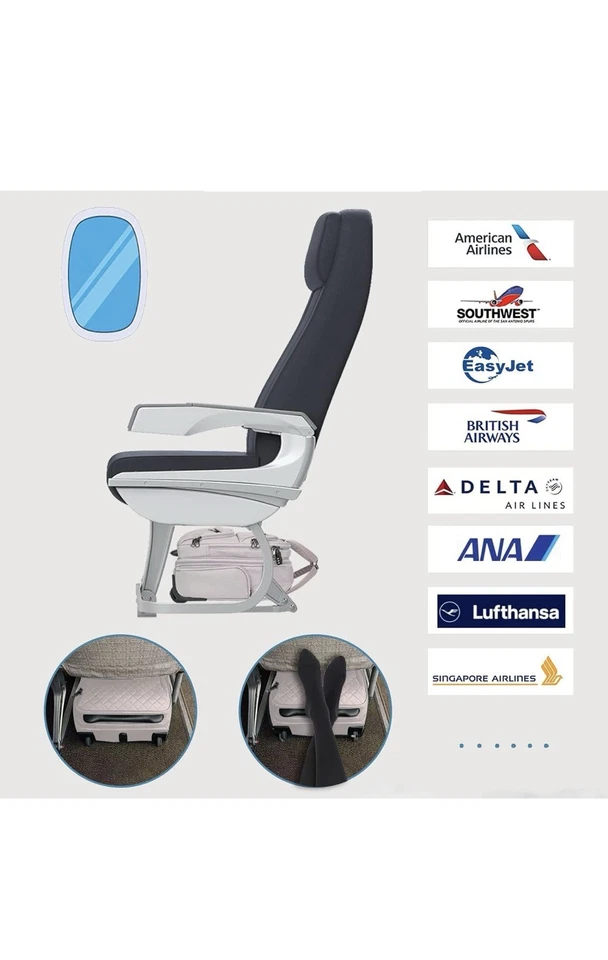 "Maleta para mujer KROSER multifuncional, 16"" debajo del asiento para llevar durante la noche" Foto 4 de 4