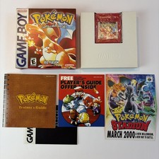 MINTY! Pokemon Red Version Game Boy Original Complete Box New Battery Authentic