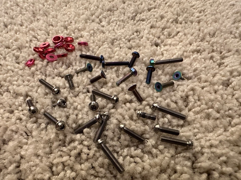 Miscellaneous Titanium Screws Top Hat/Flat Head - Oil Slick / Titanium Color - Image 3 of 4