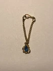 Vintage Barbie CLEINMAN & SONS NECKLACE w/ PENDANT -- BLUE TOPAZ - EXC.   1960s