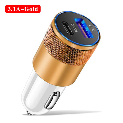 USB Car Charger Type C Fast Charging Phone Adapter for Samsung Xiaomi Realme Pho