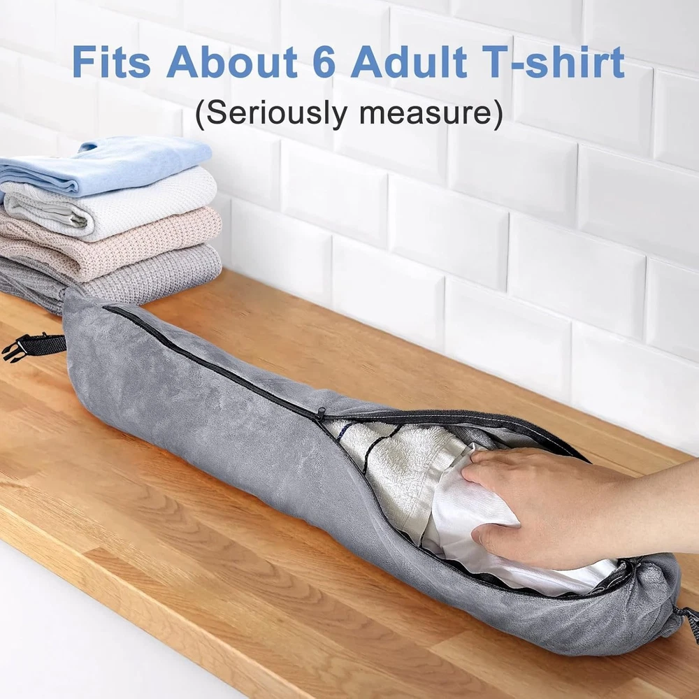 Travel Pillow Storage Bag with Adjustable Neck Support for Travel Comfort