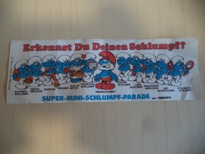 Ü-Ei BPZ Erkennst du deinen Schlumpf,  keine Originale