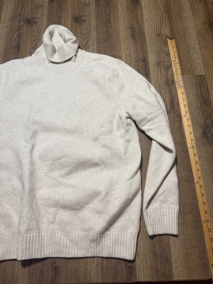 Suéter Banana Republic, Para Mujer Talla Grande, Blanco, Cuello Alto, Pullover Foto 4 de 4