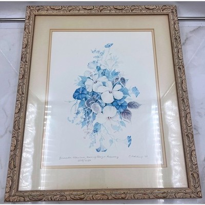 C Holding 1988 Bermuda Hibiscus Lithograph Signed Limited Framed Art 1229/2250