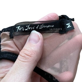 For Love And Lemons Skivvies Eyelash Lace Mesh Bralette Medium Underwired Goth