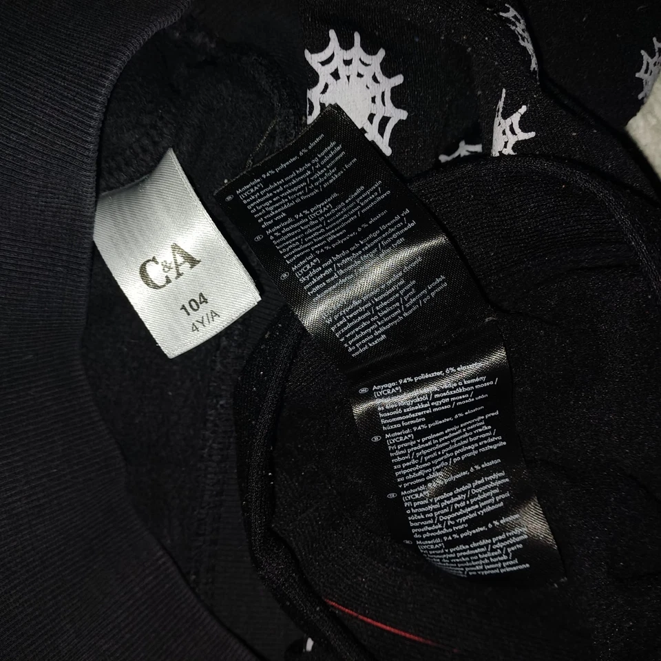 Halloween 🎃 set Kapuzenpullover 98 104 Skelett thermo Leggings schwarz - Bild 4 von 4