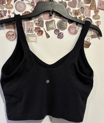 Reggiseno sportivo Lululemon scollo a V nero compressione foderato senza fili taglia 10 - Foto 7 di 12