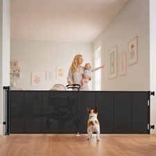 Miumoon 120 inch Retractable Baby Gates 34 inch Tall, Retractable Gate with R...