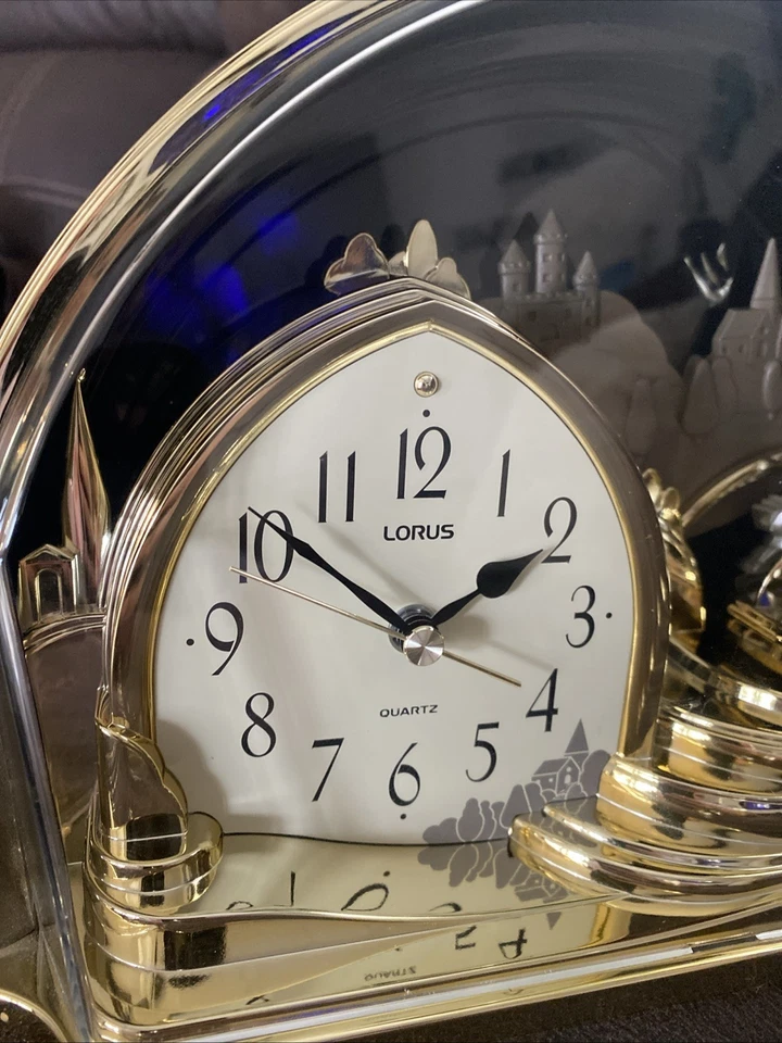 Vintage Lorus (SEIKO) Pendulum Clock Table Mantel Gold 1990’s Seiko Movement - Image 3 of 4