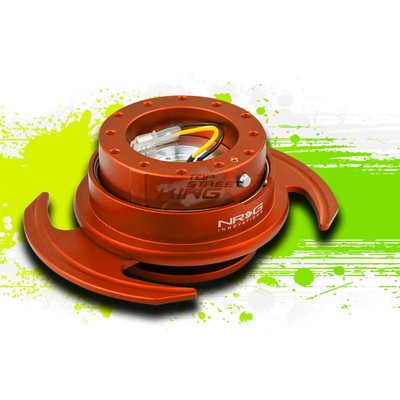 NRG CAR/UTV STEERING WHEEL LOCK QUICK RELEASE ADAPTOR GEN 3.0 ORANGE+RING