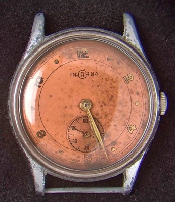 Incarna Copper Dial Men's Hand-Wind Vintage Swiss Watch -- Spares/Repairs
