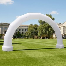 Wellcomer 25Ft Half-circle Inflatable Arch - White