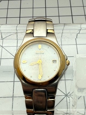 Citizen 6011-K1678 Eco-Drive 26mm Solar Quartz Two-Tone Watch New Solar Battery
