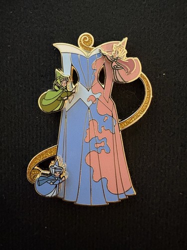 Disney Exclusive Sleeping Beauty Pin Flora Fauna Merryweather Disneyland Paris