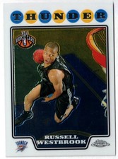 2008-2009 Topps Chrome Russell Westbrook #184 Rookie Card Oklahoma City Thunder. rookie card picture