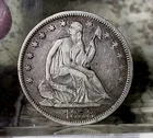 1858 Seated Liberty 50c Half Dollar BETTER HIGHER GRADE!  # C2