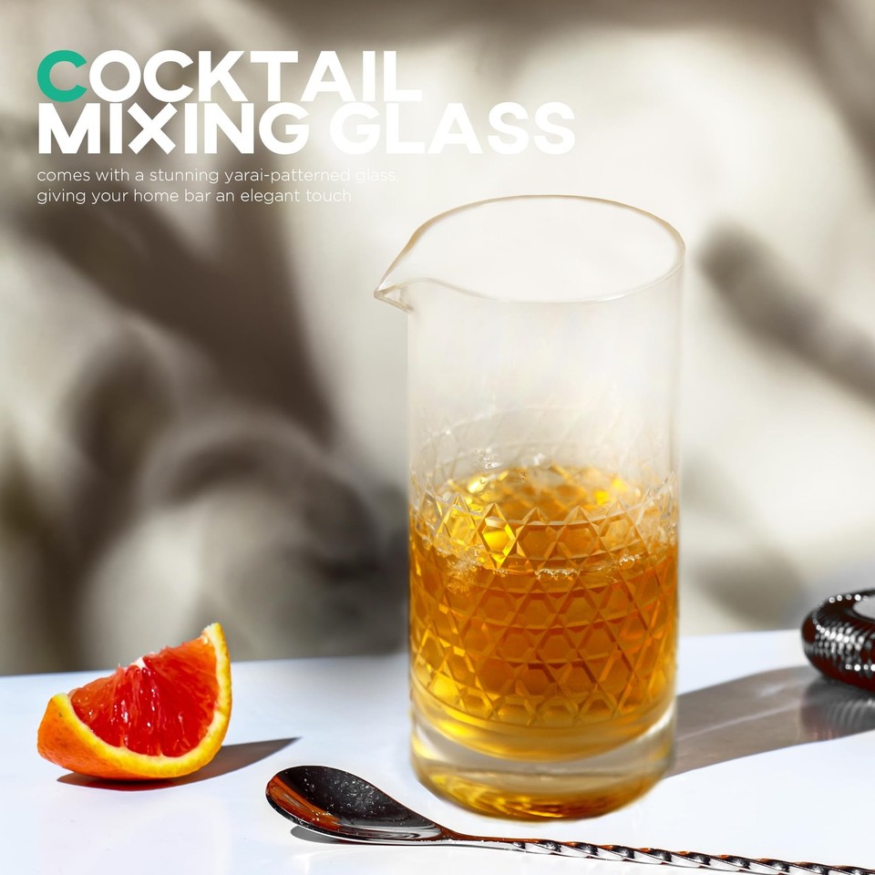 Crystal Cocktail Mixing Glass bartender Beaker // 24oz Cocktail Stirri - Advanced Mixology Crystal Cocktail Mixing Glass bartender Beaker // 24oz Cocktail Stirri - Advanced Mixology