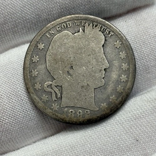 1892-S San Francisco Mint Silver Barber Quarter