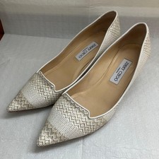 Jimmy Choo Pointed Toe Pumps White Women's Size EU40/US10