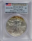 2014-(W) $1 American Silver Eagle PCGS MS70 First Strike Struck At West Point