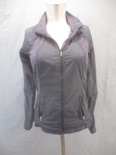 Lululemon Size 4 Womens Black Full Zip Pockets Collared Activewear Jacket 641