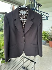 TAHARI Black or Dark Brown Suit Blazer Women's Size 8 Excellent Condition