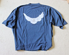 NEW Yeezy Gap Balenciaga Dove 3/4 Sleeve T-Shirt Men's L   Dark Blue  