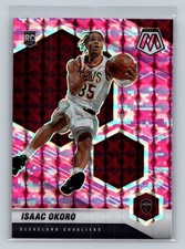 2020 Panini Mosaic #212 Isaac Okoro  Mosaic Camo Pink  Cleveland Cavaliers
