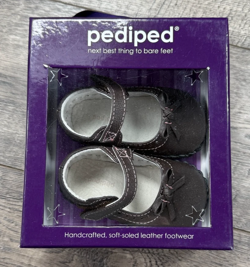 Roupas para bebês meninas Isabella marrom chocolate 6-12 meses sapatos - Imagem 2 de 4