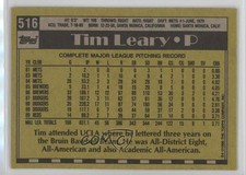 1990 Topps Blank Front Tim Leary #516 0kb5