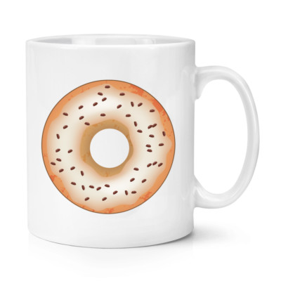 Kaffee glasiert Donut Donut 10 Unzen Becher Tasse - lustiges Essen Neuheit