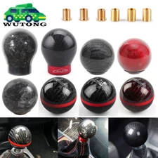 Universal Carbon Fiber Car Gear Stick Shift Knob Manual MT Shifter Ball Shape