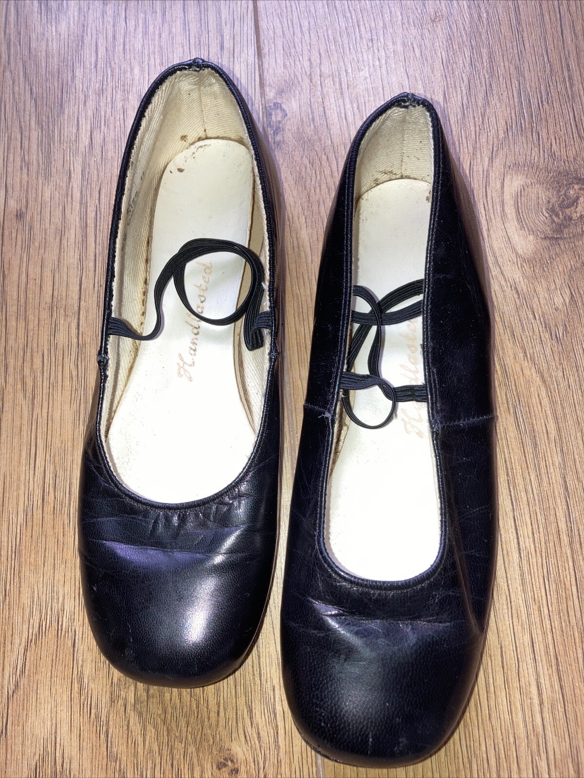 Vintage 1950s (?) All Leather Handlasted Dance/Character Shoes & Hand Made Bags 2