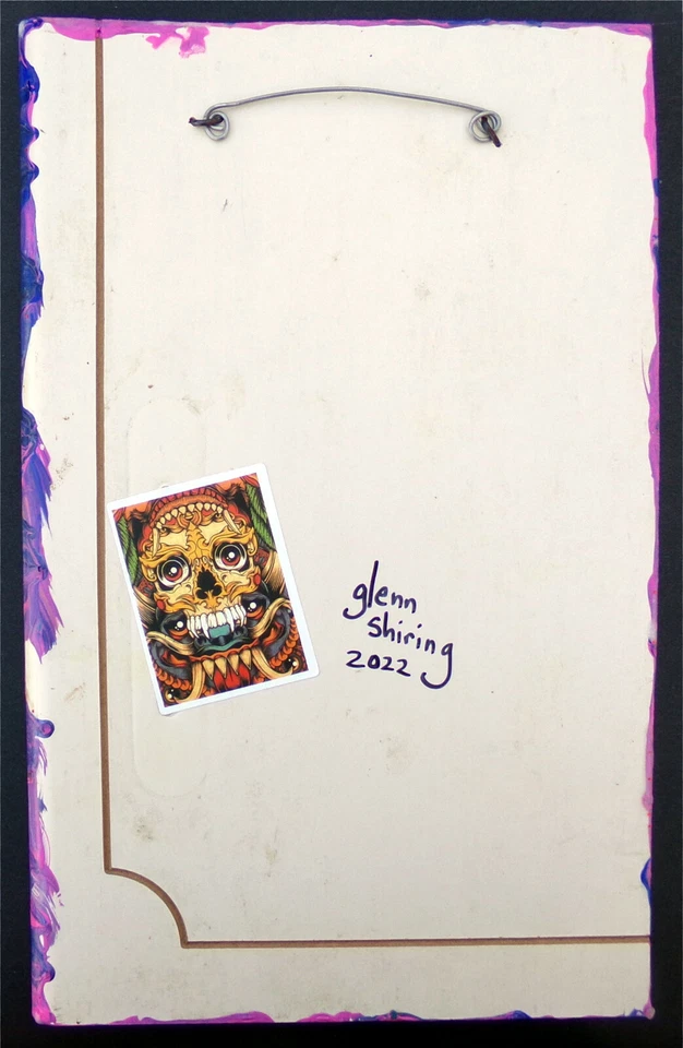 Skateboard Skeleton Space Astronaut: ¡Único Firmado Original Punk Graffiti Collage! Foto 3 de 4