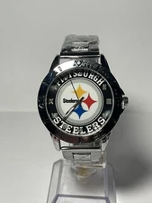 Pittsburgh Steelers NFL Team Logo Men's Stainless-Steel Silver Watch NEW