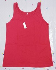 WOMEN'S STRETCHY PLAIN STRAPPY VEST LADIES TANK TOPS COTTON CAMISOLE