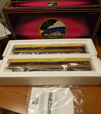 MTH 20-6615 SEABOARD 70' SLEEPER/DINER PASSENGER 2 CAR SET NEW IN BOX NICE LQQK