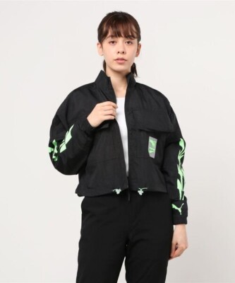 NWT$80 Puma Women's Evide Track Woven Jacket Black Size L 599187