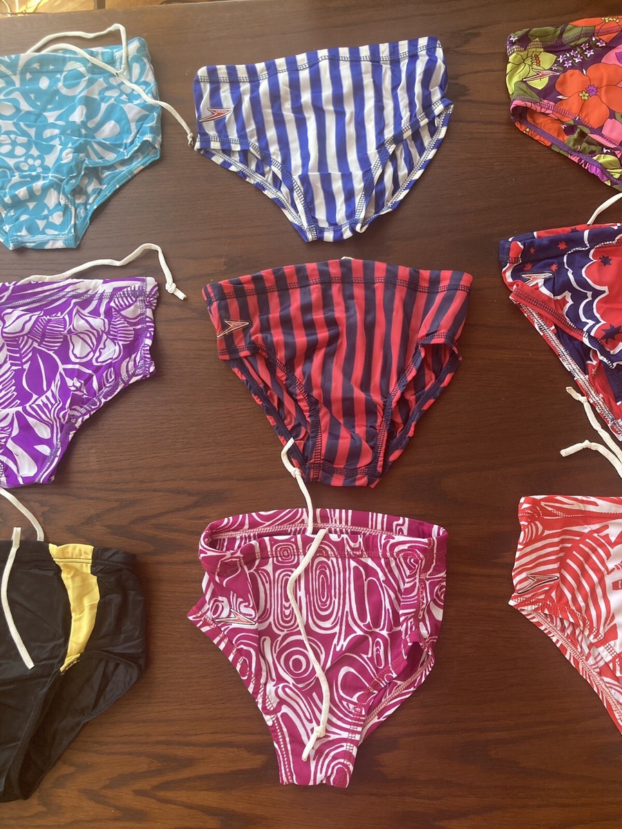 Vtg Speedo Dolphin Men's Size 26 Swimming Swim Briefs Old